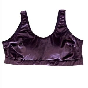 Torrid Curve size 4 purple velvet sports bra